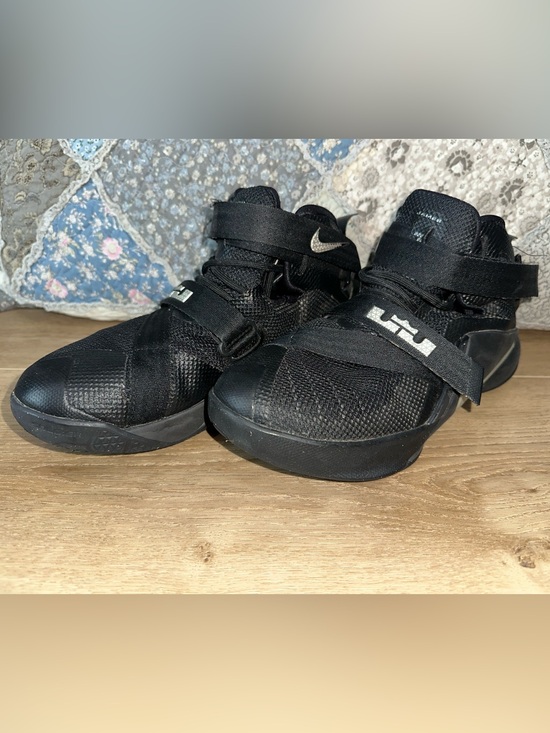 Nike Other - Nike Kids LeBron James Black High-Top Hook-and-Loop Sneakers